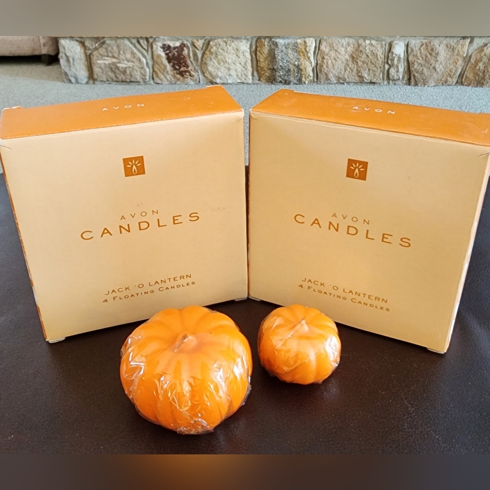 🇺🇸 NWT AVON Jack O' Lantern Floating Candles